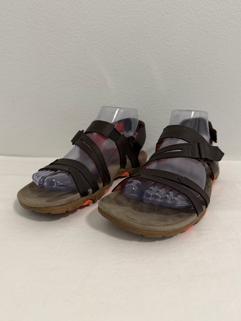 Merrell Espresso coral-brown sandals flip flop size 6 Women’s